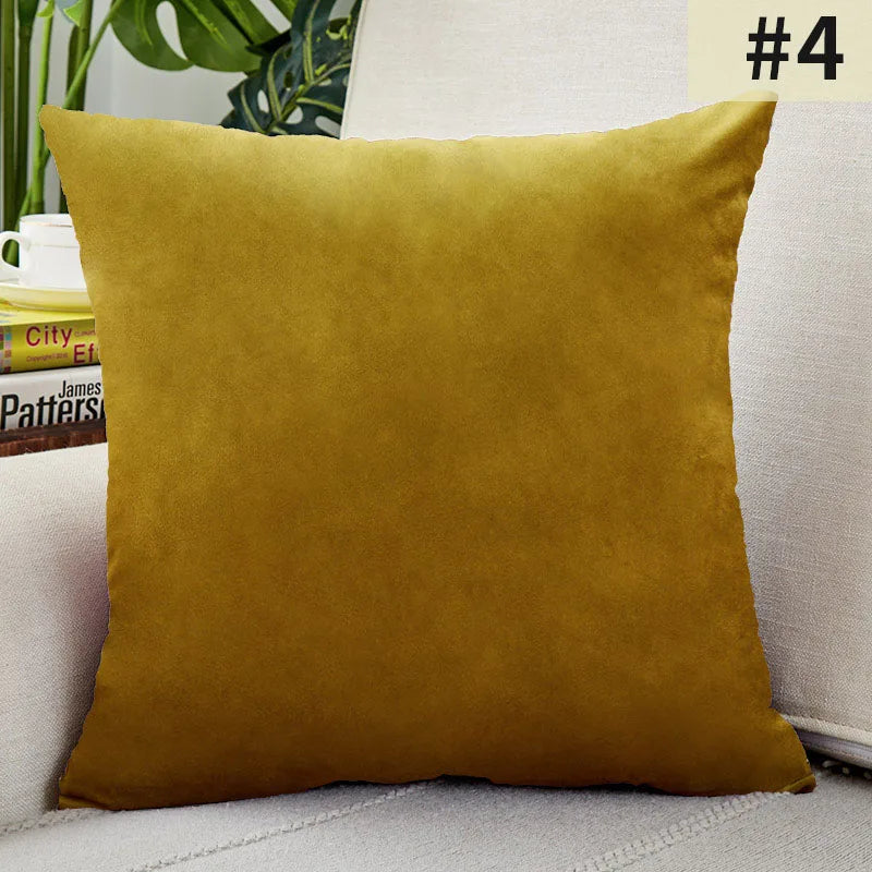 Velvet Cushion Cover Solid Color Throw Pillow Covers for Living Room Sofa Decorative Pillow Home Decor Pillowcase
